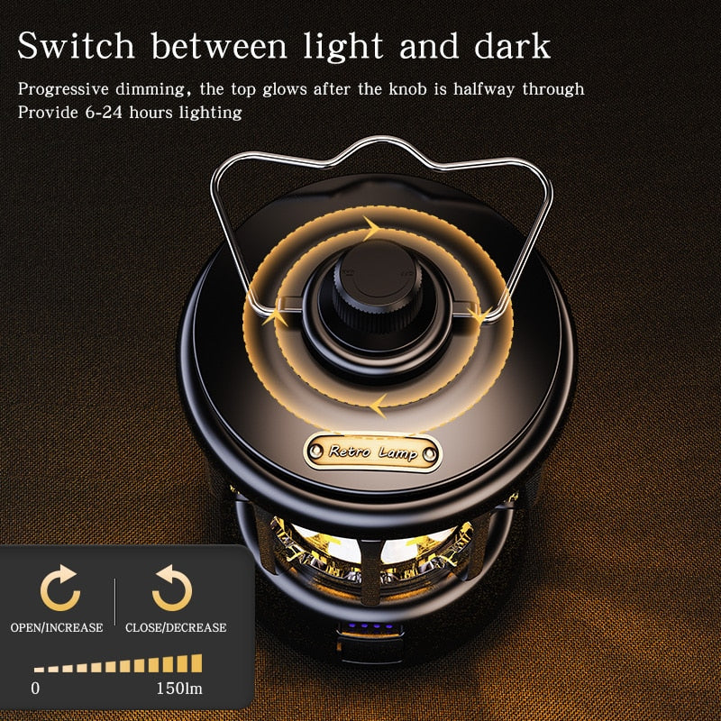 Retro Power Bank Camping LED Lampe | Karnz