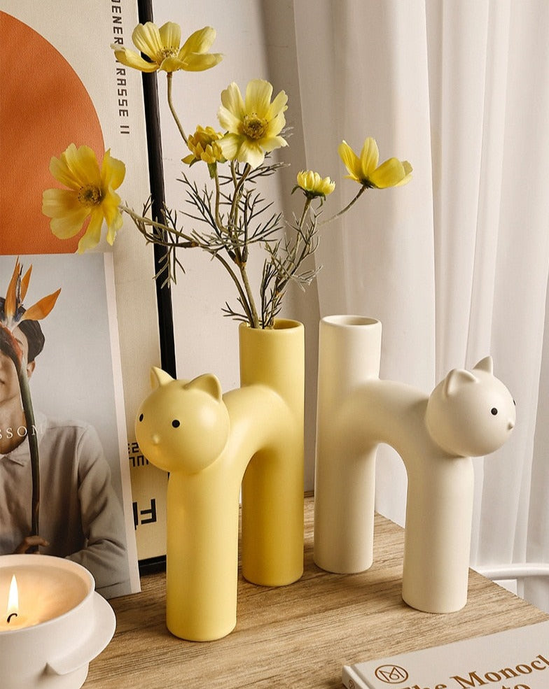 Keramische Katzenvase | Karnz