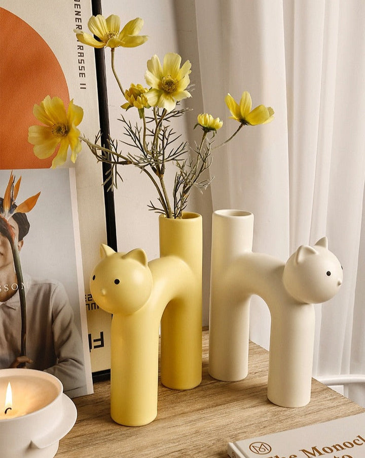 Keramische Katzenvase | Karnz