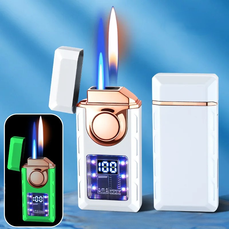Sprachgesteuerter USB Farbiger Doppel-Flame Feuerzeug | Karnz