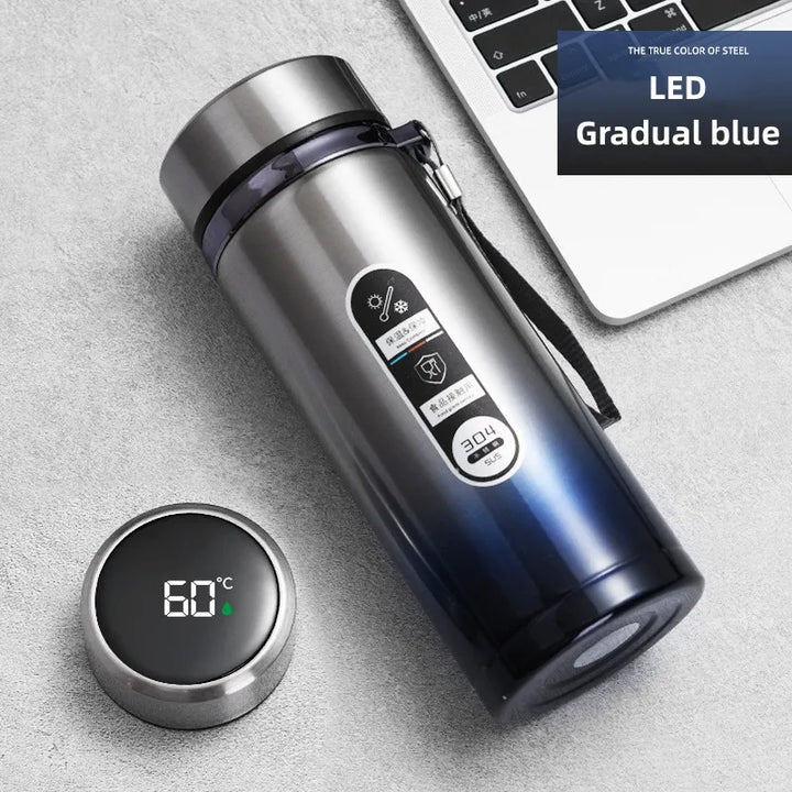 TempraBottle – Smarte Thermosflasche mit LED-Temperaturanzeige (800ml–1L) | Karnz