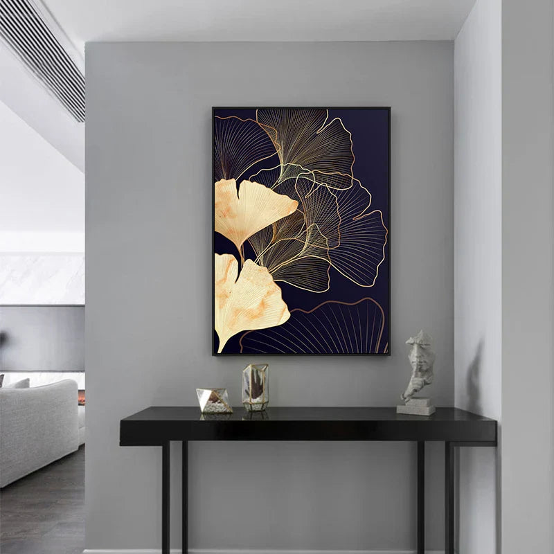 Abstrakte Botanische Tropische Blaue Aubergine Florale Wandkunst Feine Kunst Leinwanddrucke Bilder Für Wohnzimmer Schlafzimmer Hotelzimmer Dekor | Karnz
