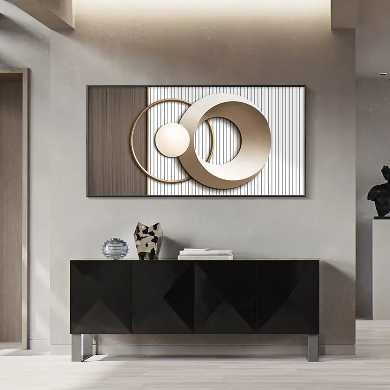 Moderne Ästhetik Abstrakte Sonne & Mond Wandkunst Feine Kunst Leinwanddrucke Bilder für luxuriöses Loft Wohnzimmer Esszimmer Lifestyle Kunst Dekor | Karnz