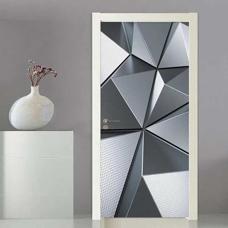Moderne abstrakte Perlen geometrische Türaufkleber Mural abnehmbar PVC Vinyl Peel N Stick Wandkunst Mural Dekor für Innentüren Kreative DIY Wohnkultur | Karnz
