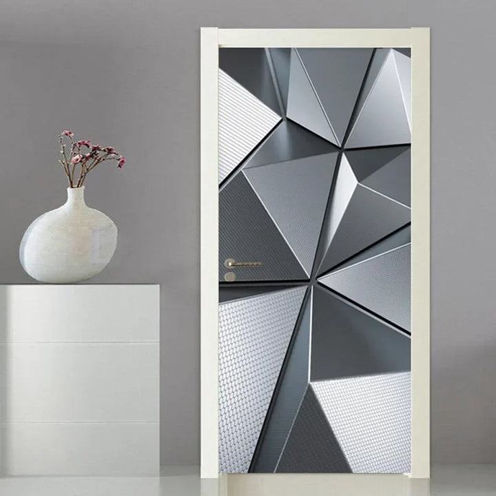 Moderne abstrakte Perlen geometrische Türaufkleber Mural abnehmbar PVC Vinyl Peel N Stick Wandkunst Mural Dekor für Innentüren Kreative DIY Wohnkultur | Karnz