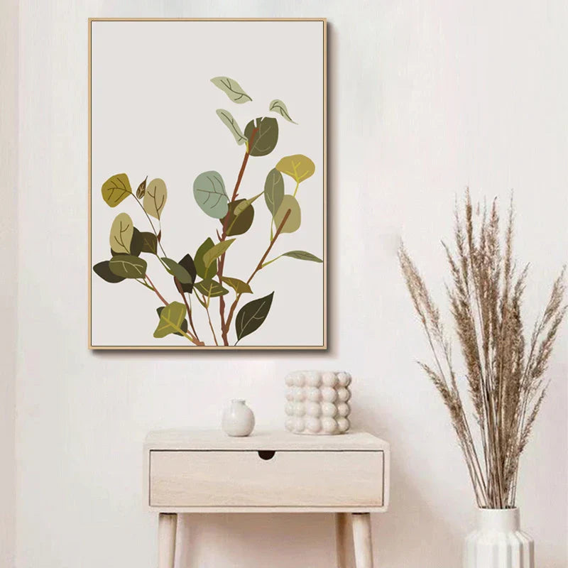 Minimalistische Aquarell-Kaktus Pflanze mit Topf Grüne Blätter Wandkunst Feine Kunst Leinwanddrucke Bilder für Esszimmer Wohnzimmer Kunst Dekor | Karnz