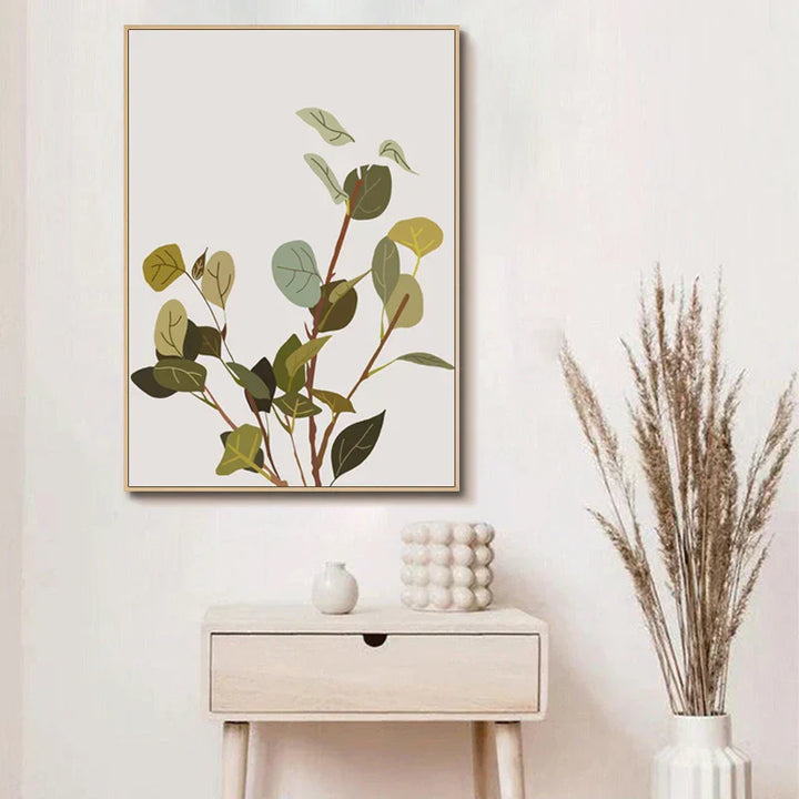 Minimalistische Aquarell-Kaktus Pflanze mit Topf Grüne Blätter Wandkunst Feine Kunst Leinwanddrucke Bilder für Esszimmer Wohnzimmer Kunst Dekor | Karnz