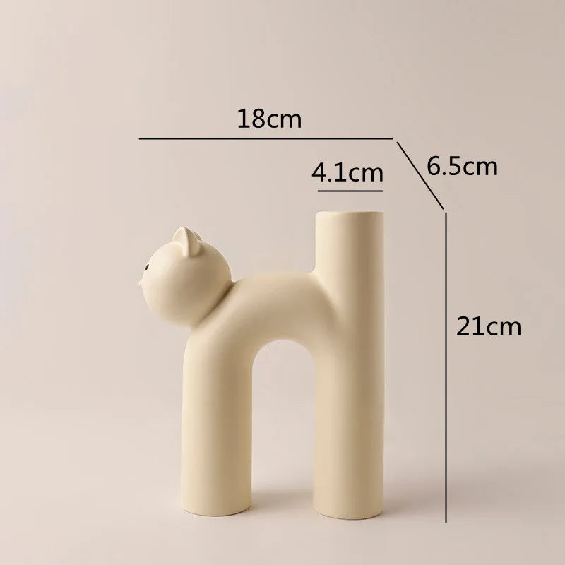 Mini Cat Elegante Minimalistische H-förmige Karnzumenvase | Karnz