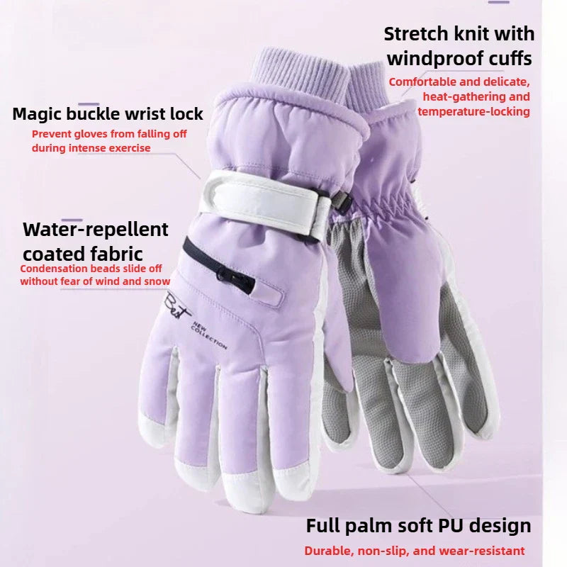Karnz | GlacioShield Pro Gloves | Waterproof Winter Gloves | Touchscreen & Non-Slip | Warm Fleece Lining for Skiing, Cycling & Outdoor