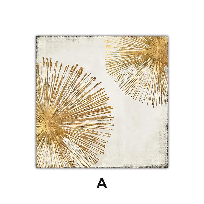 Goldene Radiale Zirkuläre Abstrakte Wandkunst Feine Kunst Leinwanddrucke Poster Bilder Für Wohnzimmer Esszimmer Schlafzimmer Kunst Dekor | Karnz