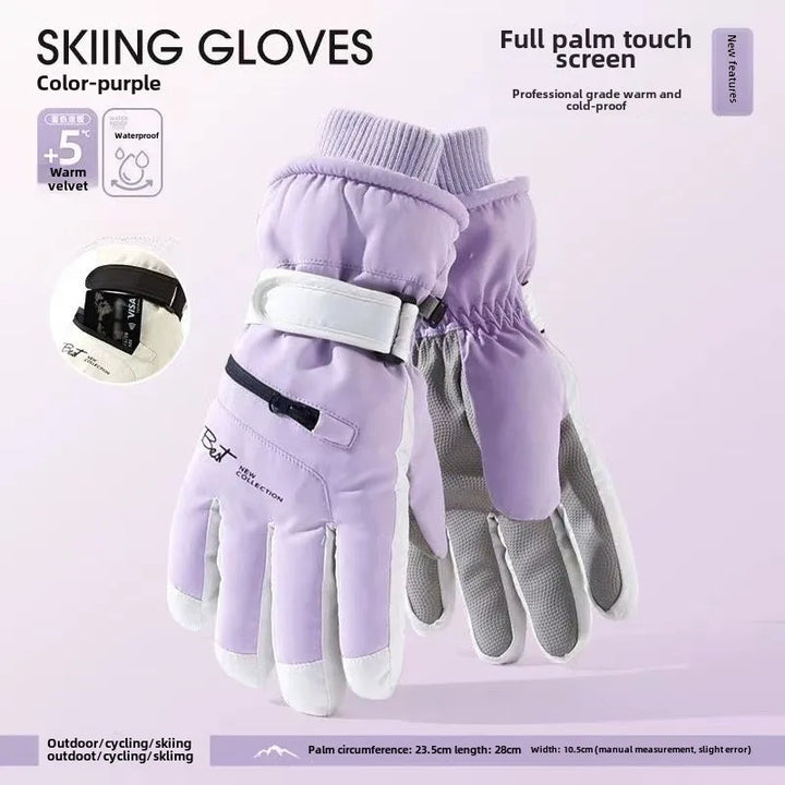 Karnz | GlacioShield Pro Gloves | Waterproof Winter Gloves | Touchscreen & Non-Slip | Warm Fleece Lining for Skiing, Cycling & Outdoor
