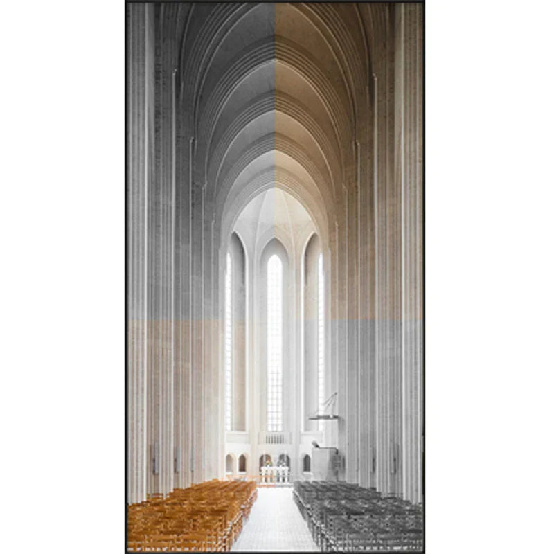 Moderne abstrakte minimalistische Bögen Architektur Wandkunst Fine Art Leinwanddrucke Bilder für Eingangsbereich Foyer Wohnzimmer Home Office Dekor | Karnz