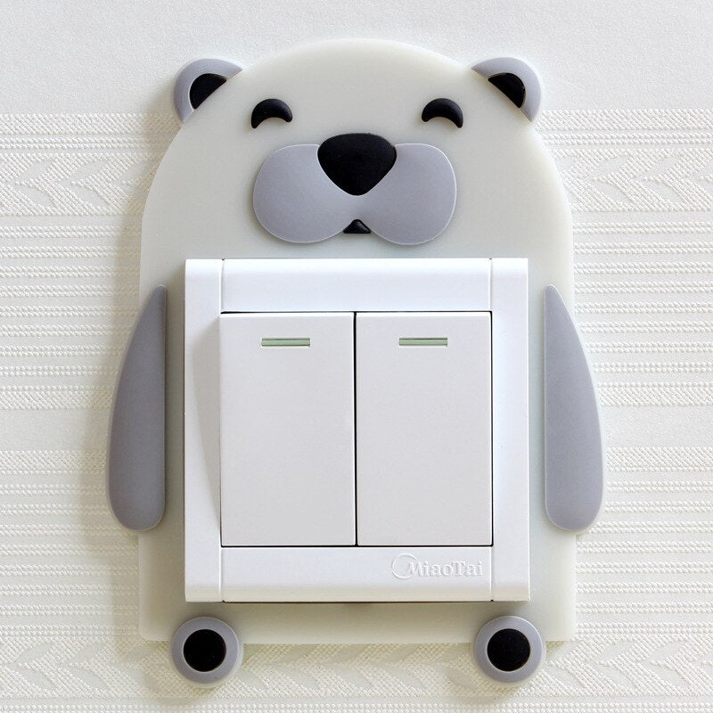 3D Leuchtende Cartoon Tiere Schalterabdeckung