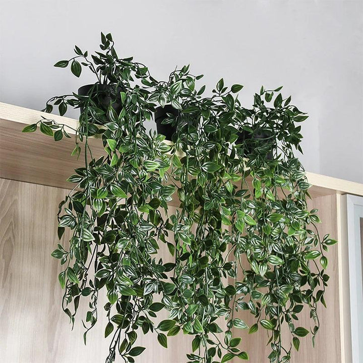 Karnz | VerduraLine Künstliche Pflanze Hängend | Immergrün & Wartungsfrei | 90 cm Dekoration | Frisches Natürliches Design