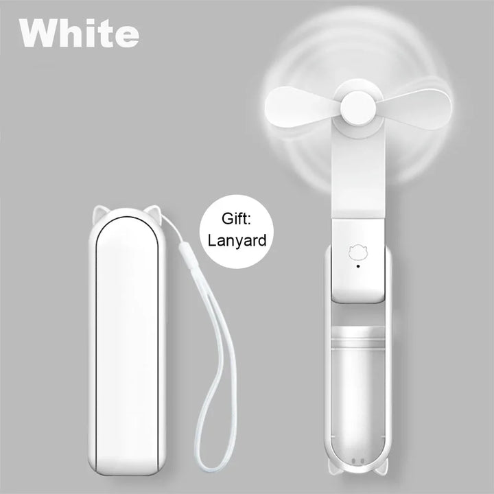 Tragbarer Mini-Handventilator – Wiederaufladbarer faltbarer Taschenventilator mit Batterie, kühlender Handventilator und Powerbank-Funktion | Karnz