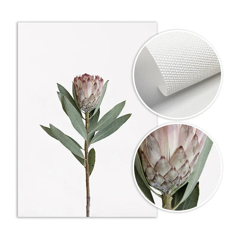 Minimalistische Pinke Florale Botanische Wandkunst Feine Kunstleinwanddrucke Posten Elegante Bilder Für Nordic Wohnzimmer Esszimmer Schlafzimmer Kunst Dekor | Karnz