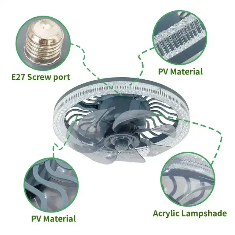 3in1 Fernbedienung Geräuschlos Elegant Ventilator Lampe | Karnz