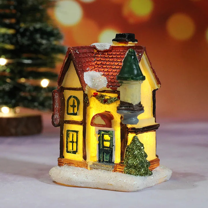 LED Weihnachtsdekoration mit Batterie – Beleuchtetes Dekohaus für festliche Atmosphäre | Karnz