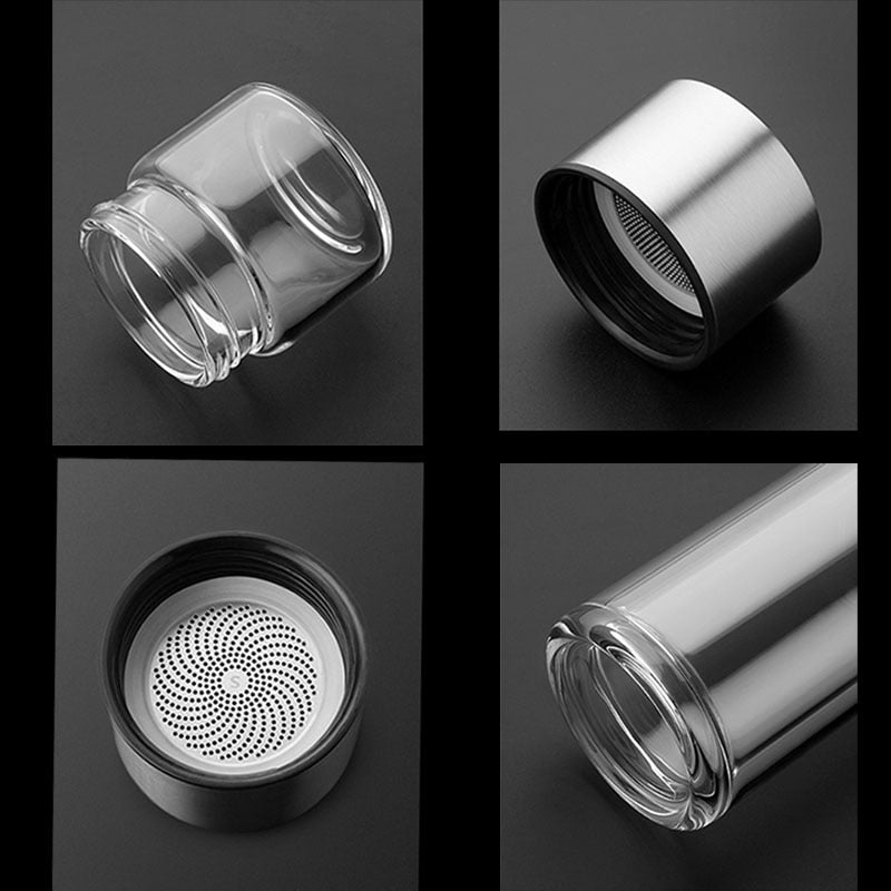 Karnz | 2in1 doppelwandige Thermo Smarte Teeglasflasche