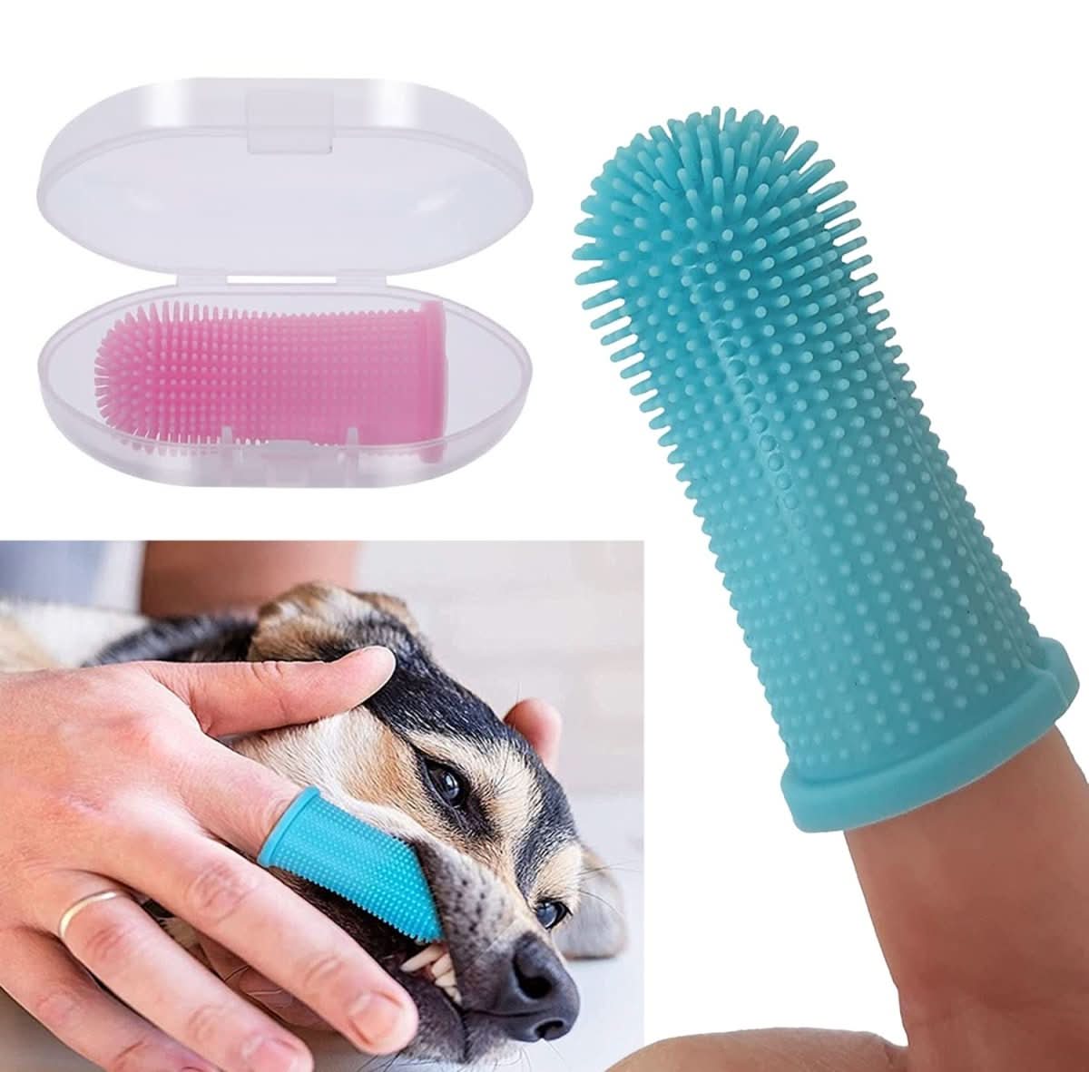 PAWCLEAN PRO – 360° Silikon-Fingerzahnbürste für stressfreie Zahnpflege bei Hunden