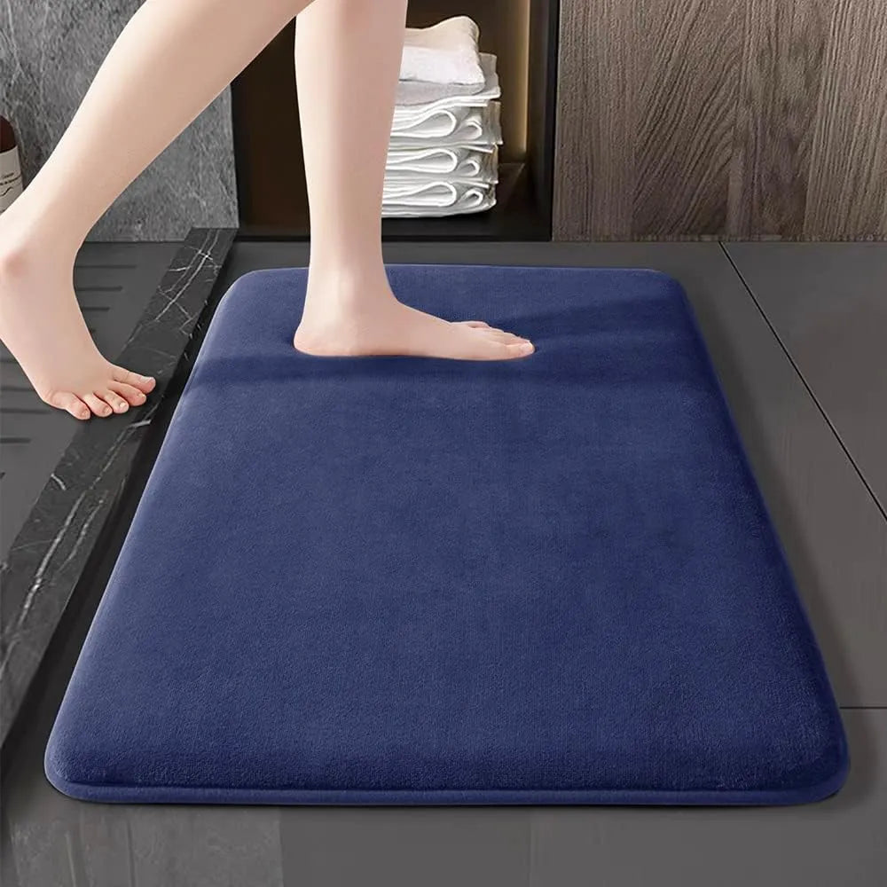 Ultra-absorbierende nordische Badematte Duschraum Bodenmatte super rutschfest gepolsterte weiche Samt-Duschmatte für das Badezimmer | Karnz