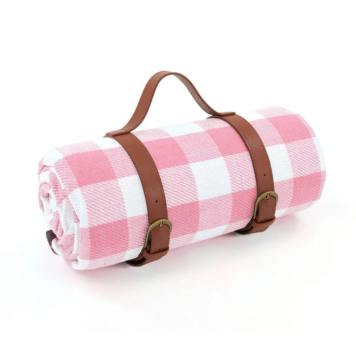 Picknickdecke wasserdicht mit Leder-Tragegurt | Karnz