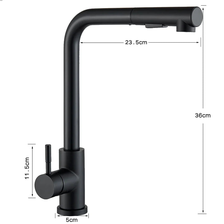 FlexiJet Black ausziehbarer Küchenarmatur Karnz