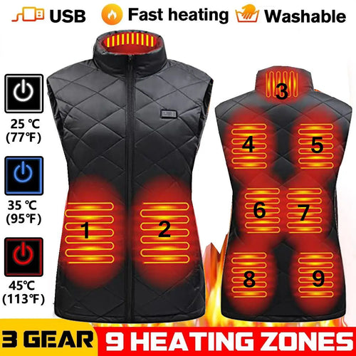 Karnz | ThermaBelle Women's Heating Vest | USB heated vest with infrared technology | Temperature regulating & lightweight | Ideal for autumn & winter