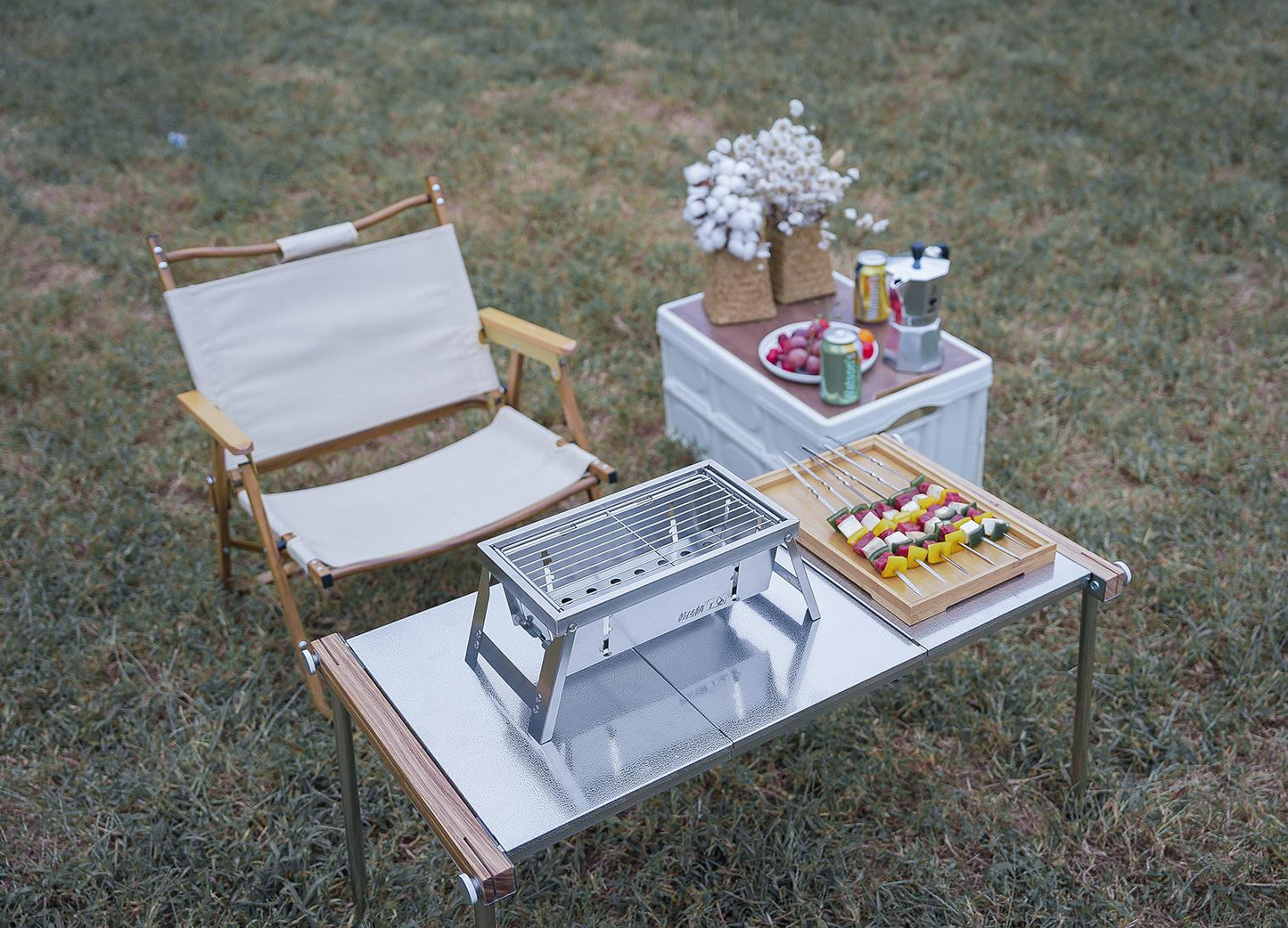 Ultimate Camping Style Edelstahl Faltbarer Grill | Karnz