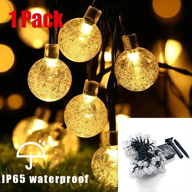 Sandsberg | Solar-LED-Lichterkette | Wasserdichte Außenbeleuchtung | 100 LEDs