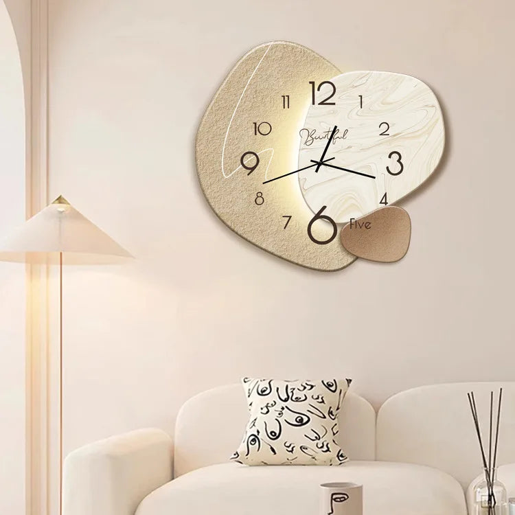 Moderne Design-Wanduhr für Wohnzimmer – Stilvolle, leise Wanduhr für elegante Raumgestaltung | Karnz
