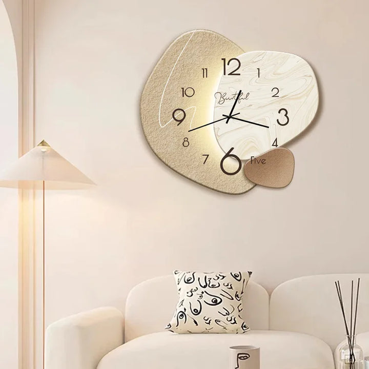 Moderne Design-Wanduhr für Wohnzimmer – Stilvolle, leise Wanduhr für elegante Raumgestaltung | Karnz