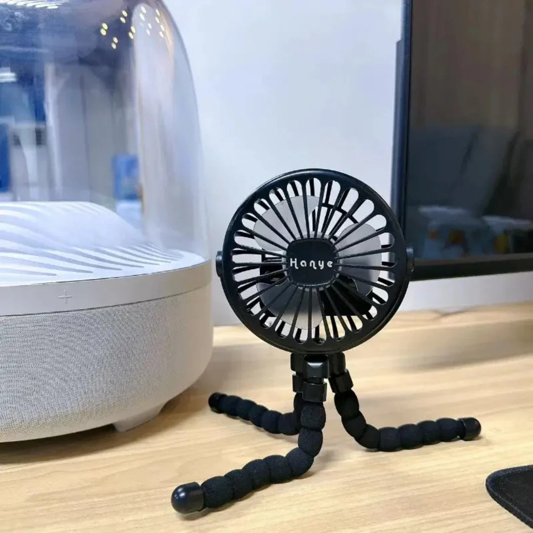 Wiederaufladbarer Babywagenventilator: Handheld USB bladeless Mini Ventilator - Leises Kühlen für den Außenbereich, Nacken- und Tischventilator | Karnz