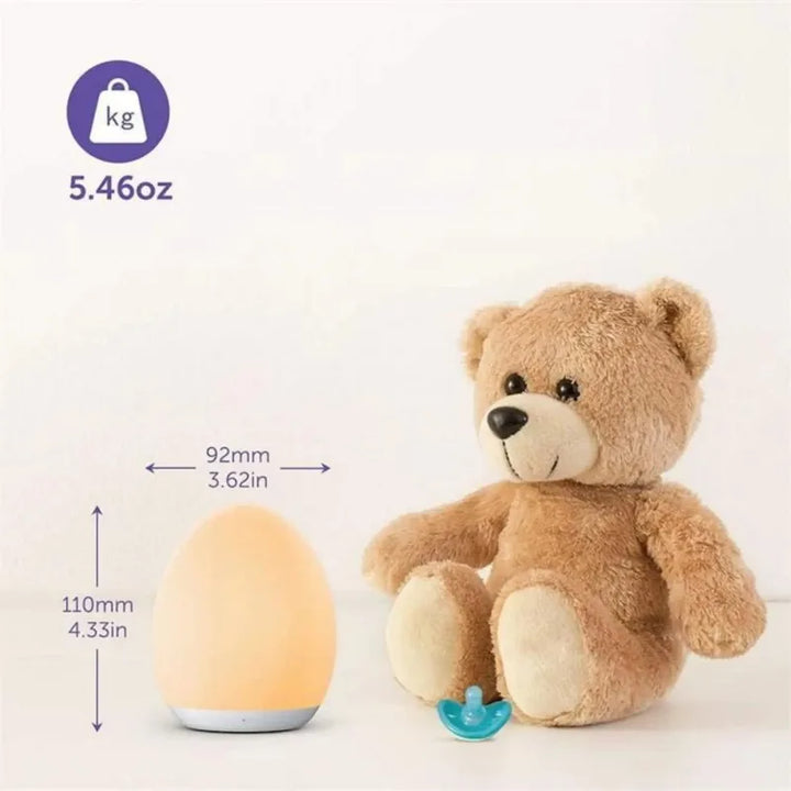 Karnz | Lumiboo Nachtlicht | RGB & Warmweiß | Touchsteuerung | 100h Akku | 12 × 10 cm | Baby- und Kinderzimmer