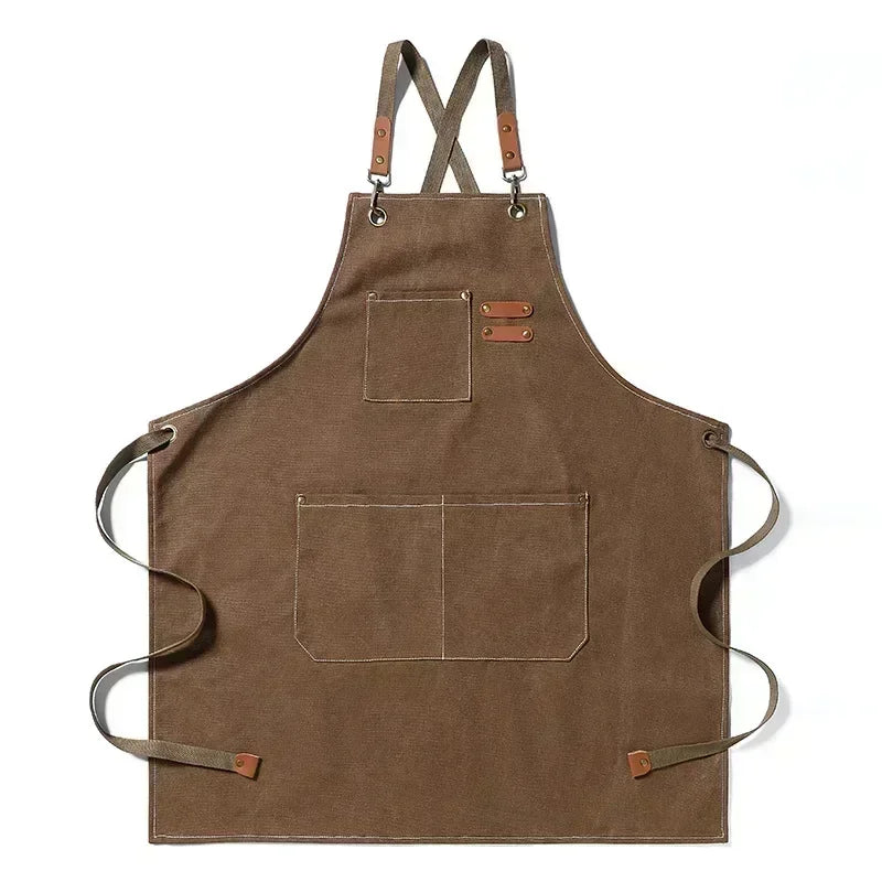 Canvas Schürze mit Taschen, verstellbar, Unisex | Karnz