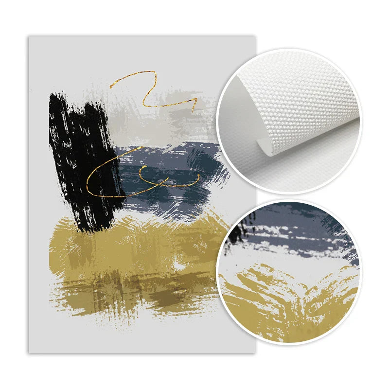 Neutrale Farbe Blau Beige Schwarz Nordisch Abstrakte Wandkunst Feine Kunst Leinwand Drucke Poster Bilder Für Wohnzimmer Schlafzimmer Kunst Dekor | Karnz