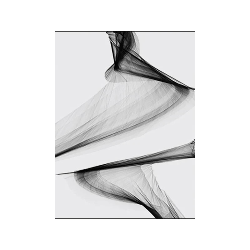 Moderne Abstrakte Minimalistische Geometrische Fließende Linien Wandkunst Feine Kunst Leinwanddrucke Schwarz Weiß Bilder Für Modernes Apartment Wohnzimmer Dekor