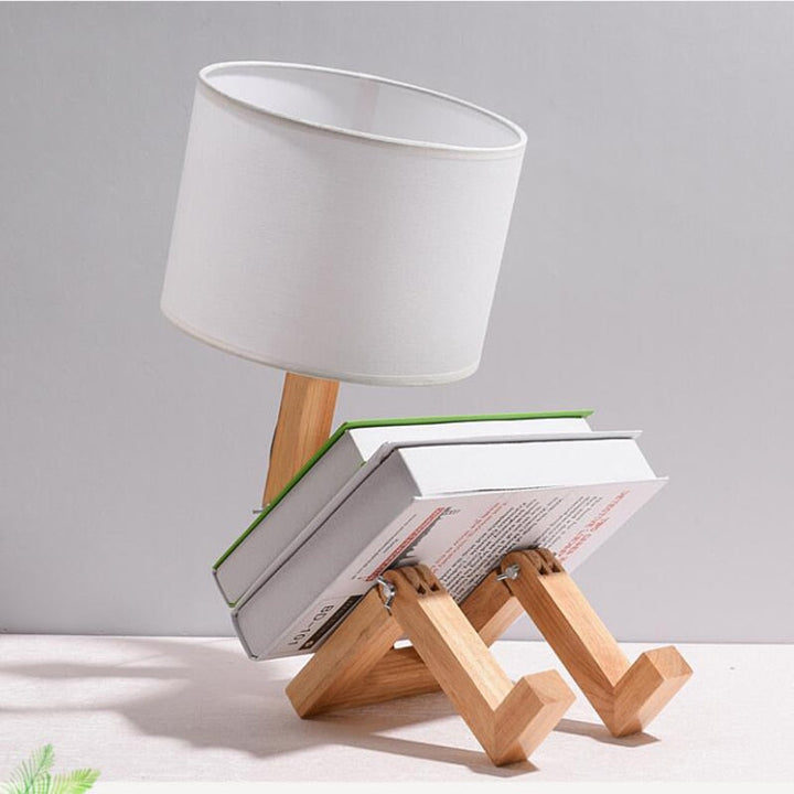 Thinker Holzroboter Moderne Nachttischlampe | Karnz