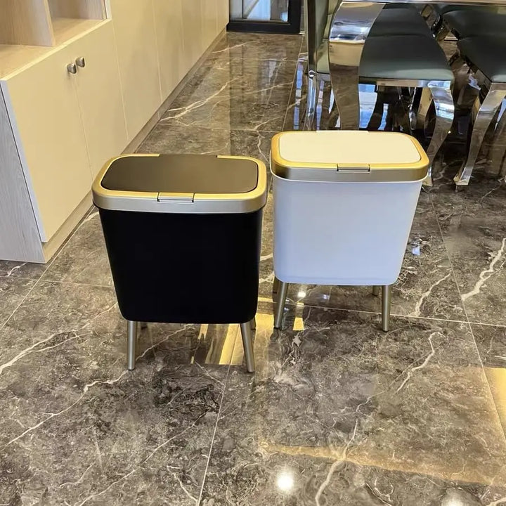 GoldenSlim Moderner Mülleimer mit Deckel Karnz
