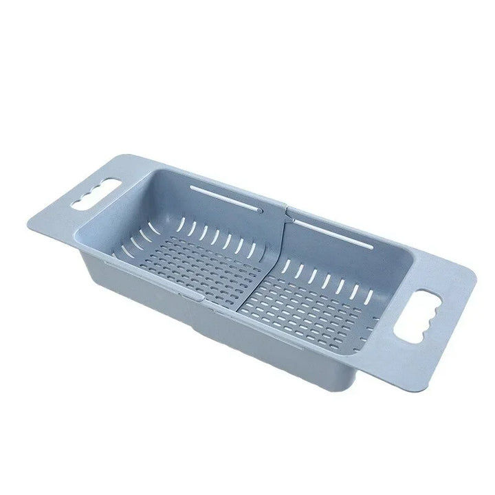 FlexDrain Abtropfkorb Küche – Verstellbarer Spülbecken Organizer | Auto Ablauf & Obst Gemüse Trockner | Platzsparendes Küchezubehör | Karnz