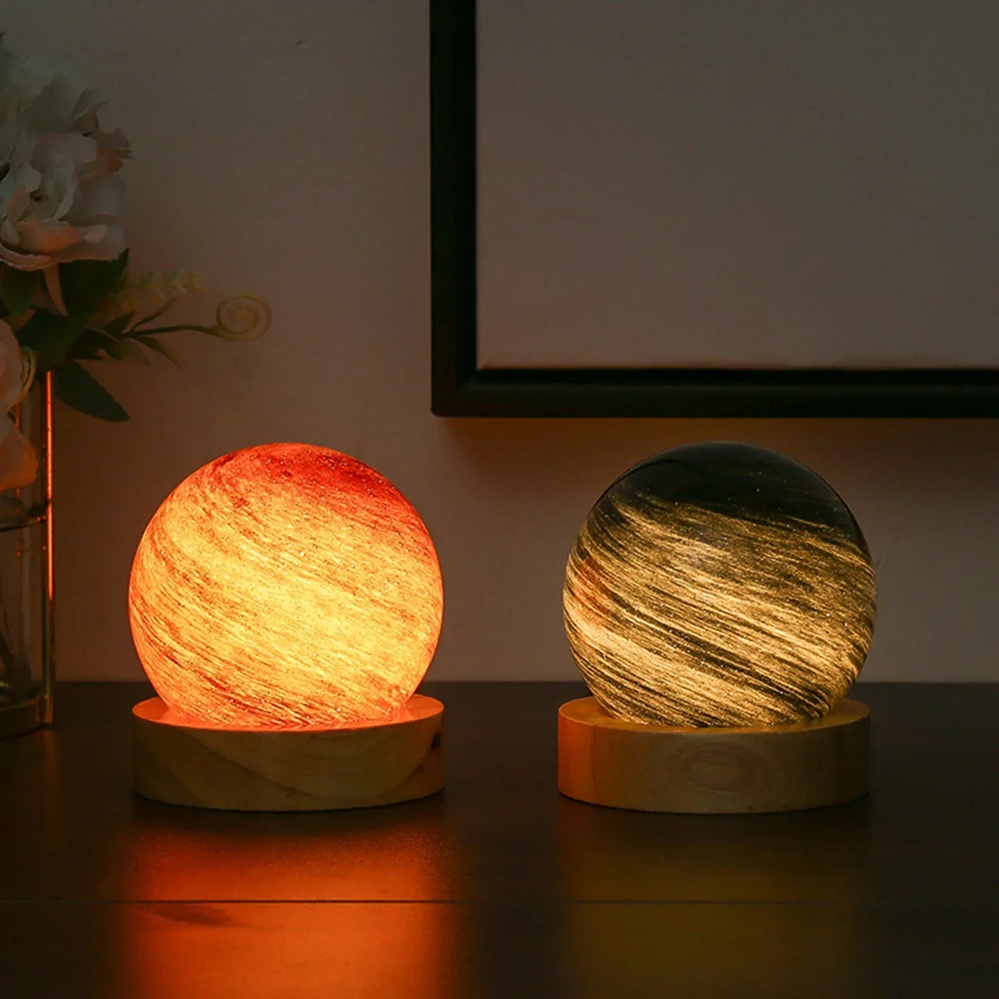 KosmosGlow - 3D Kristallplaneten Nachtlampe | Karnz