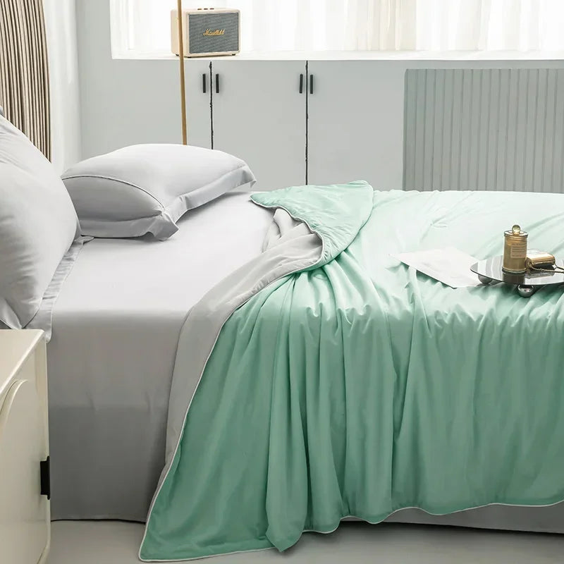 Air Condition Sommerdecke — Pure Color Eis-Seide Kühlende Decke, Leicht & Glatt Twin/Kingsize Bettdecke | Karnz