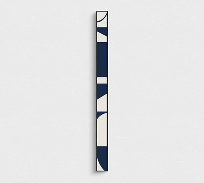 Kreative abstrakte blaue weiße schlanke Format Wandkunst Fine Art Leinwanddrucke hohe schmale breite Formatbilder für Wohnzimmer Foyer Treppenhaus Wanddekoration | Karnz