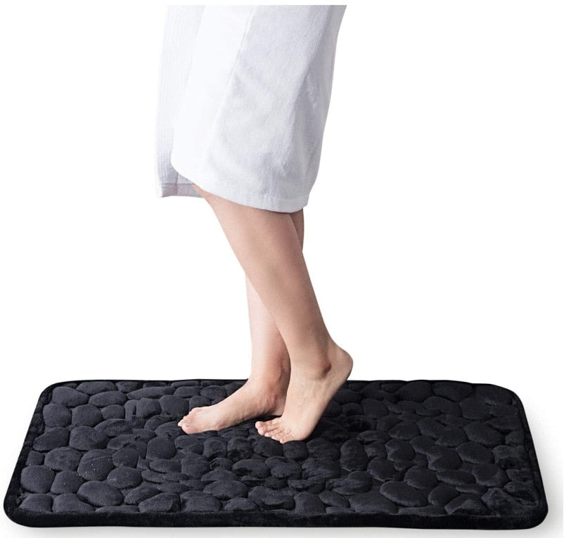Prägierte rutschfeste Badematte mit Memory Foam Komfort | Karnz