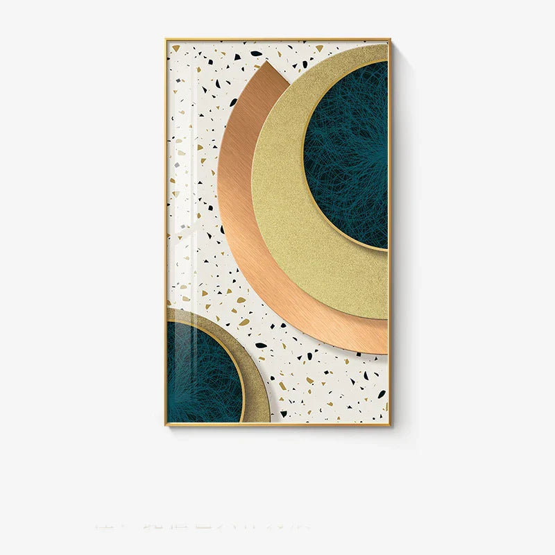 Modern abstrakte geometrische Kreise Wandkunst Fine Art Leinwanddrucke Bilder für luxuriösen Wohnbereich Esszimmer Hotel Schlafzimmer Home Office Kunst Dekor | Karnz