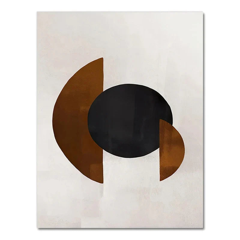 Skandinavische Minimalistische Geometrische Dunkle Neutrale Farben Wandkunst Fine Art Leinwanddrucken Moderne Abstrakte Bilder Für Wohnzimmer Wohnkultur | Karnz