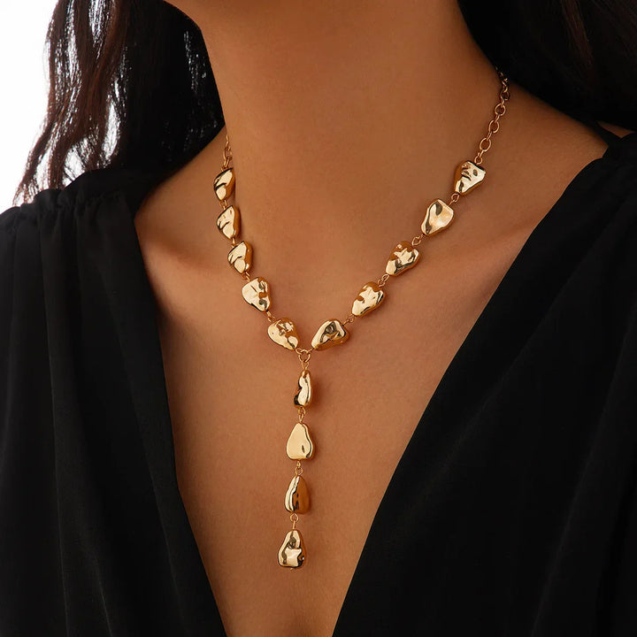 Karnz | Moderne Stein inspirierte Lariat-Halskette