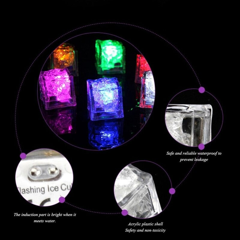 Bunte wasseraktivierte LED-Eiswürfel | Karnz