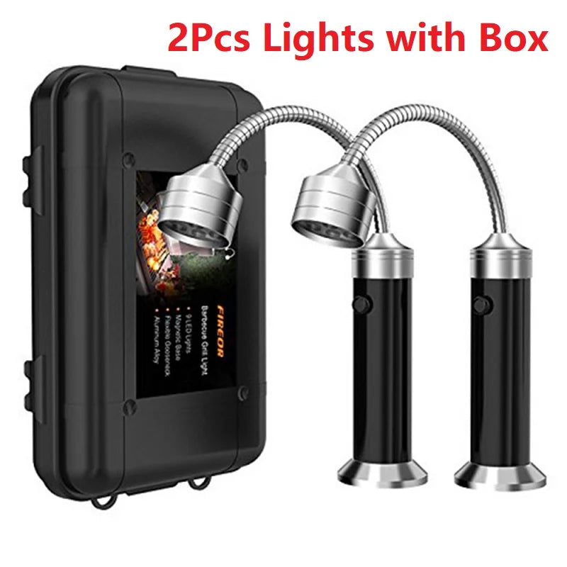 GrillLume LED-Grilllampe | 360° drehbar | Hitzebeständig & superhell | Für Grillen & Outdoor