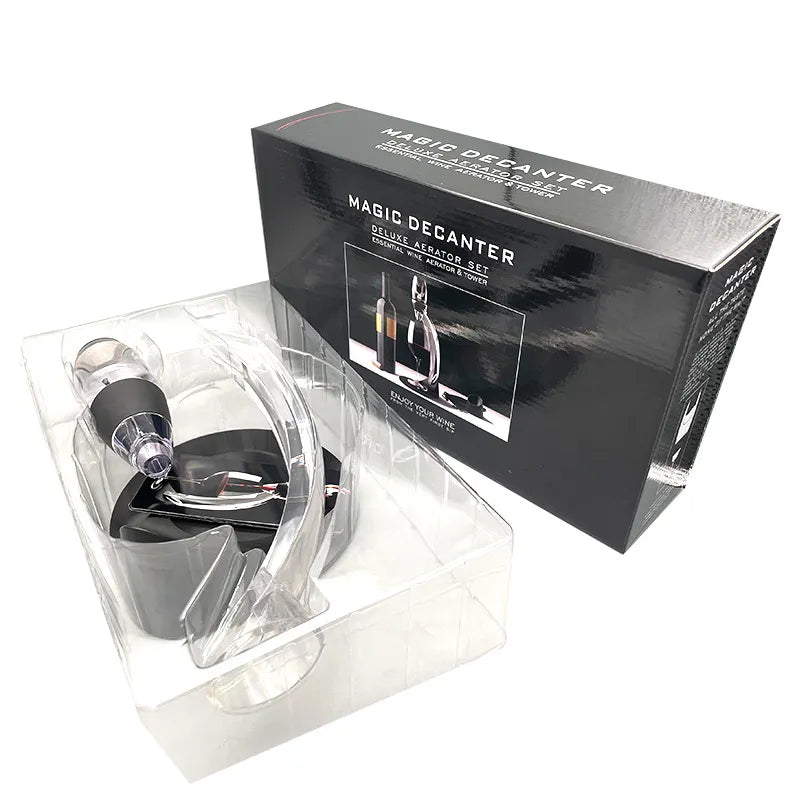 Weinbelüfter, Dekanter, Ausgießer, Set mit Filtern, Luftreiniger, Standdiffusor, Luftbelüfter, Sieb, Belüfter, Wein für die Esszimmer-Bar